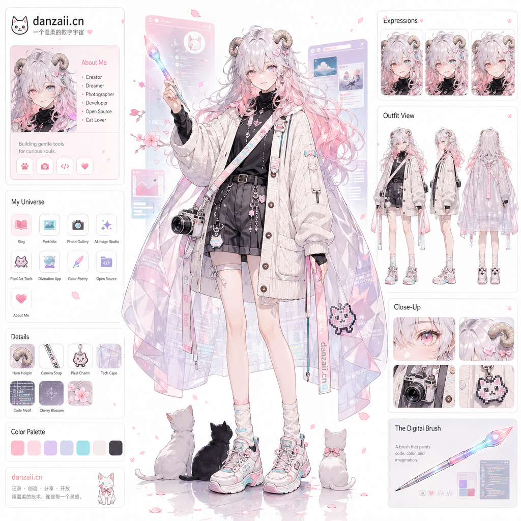 给 danzaii.cn 做一个虚拟形象：蛋仔