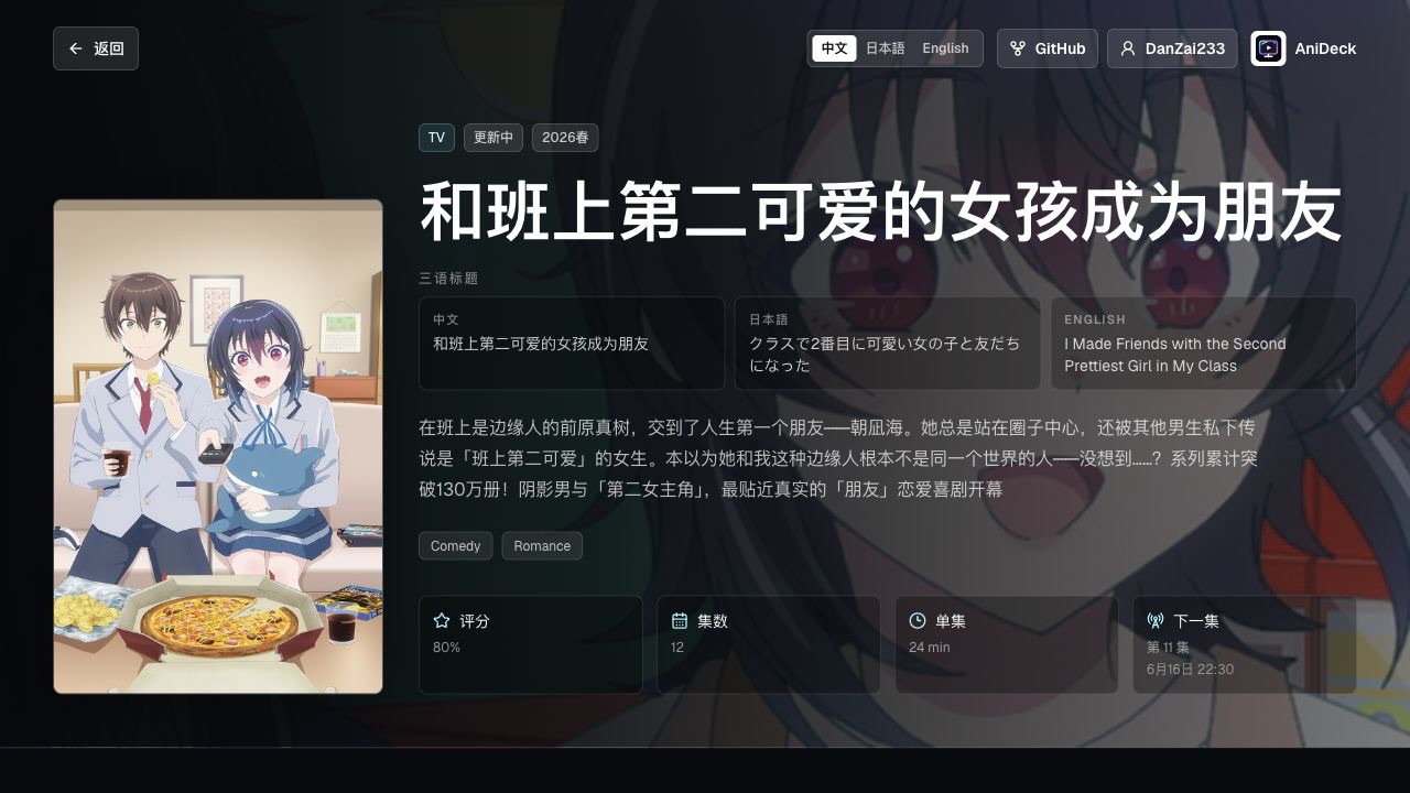 AniDeck 详情页截图